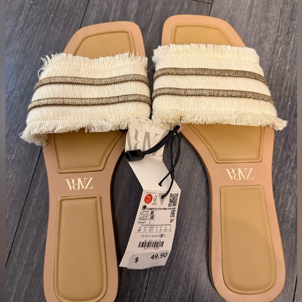 NWT Zara fringe sandal